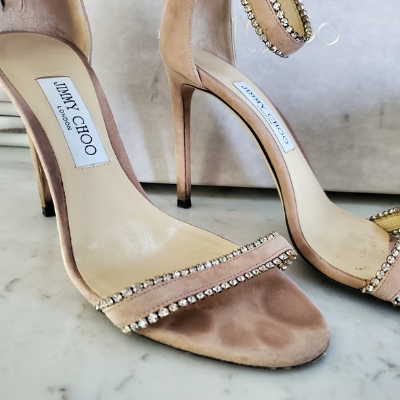 Jimmy Choo Rhinestone Detail Strappy Sandal - Picture 7 of 8